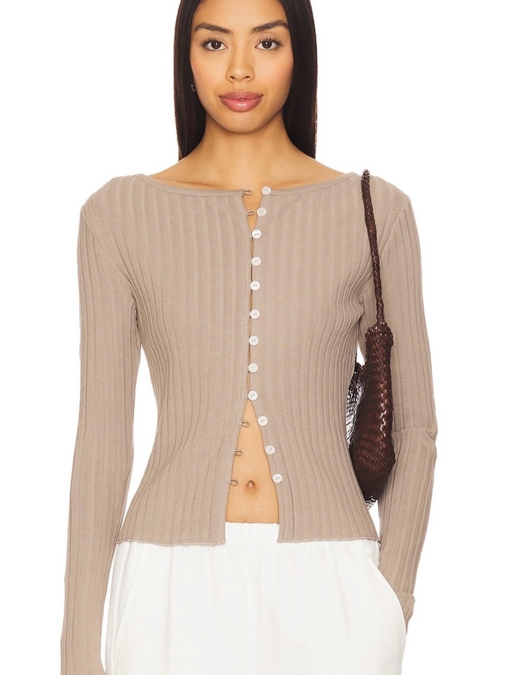 NWT- Free People - Tilly Long-Sleeve Top/ Cardigan Fallen Rock- XS